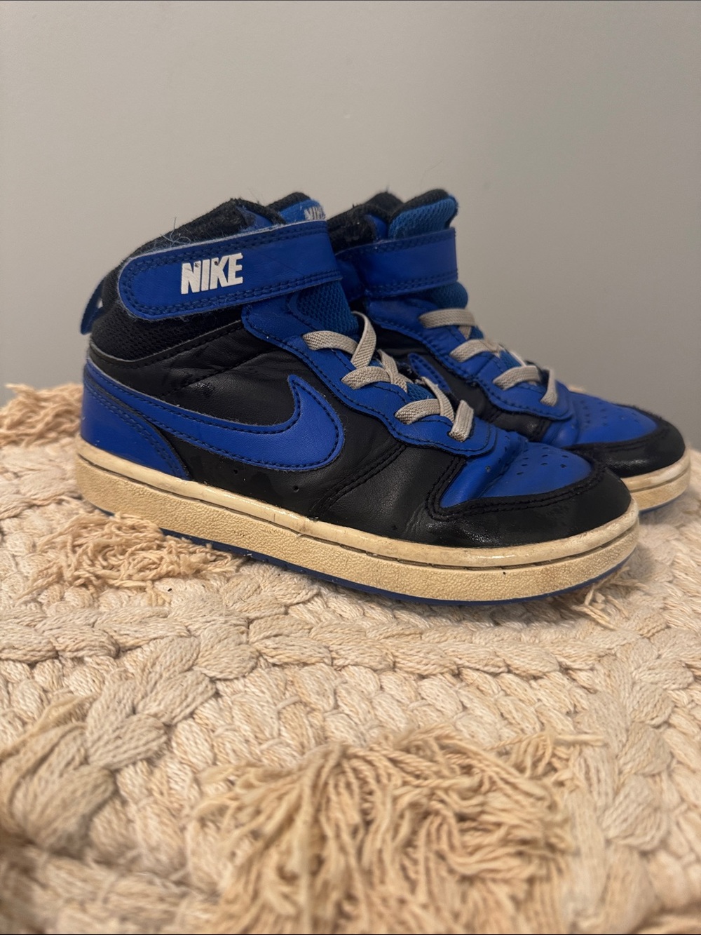 Nike Kids Blue and Black Mid-Top Sneakers